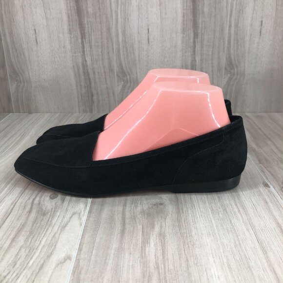 Enzo Angiolini Loafers Womens 8M Black Suede Slip On Shoes - Picture 2 of 11